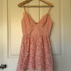 NBD Pink Spaghetti Strap Mini Dress